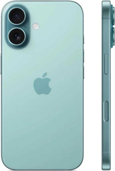 Смартфон Apple A3288 iPhone 16 128Gb бирюзовый моноблок 3G 4G 2Sim 6.1" 1179x2556 iOS 18 48Mpix 802.11 a/b/g/n/ac/ax/be NFC GPS Protect