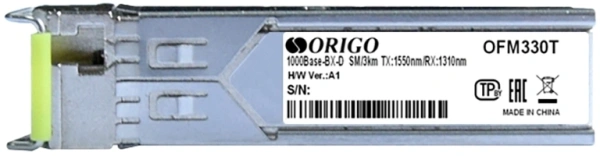 Трансивер Origo OFM330T/3KM оптич. SFP SM Tx:1550нм Rx:1310нм до 3км (OFM330T/3KM/A1A)