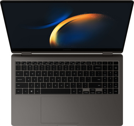 Ноутбук Samsung Galaxy book 3 360 NP750 Core i7 1360P 16Gb SSD1Tb Intel Iris Xe graphics 15.6" AMOLED Touch FHD (1920x1080) Windows 11 Home graphite WiFi BT Cam (NP750QFG-KA3IN)