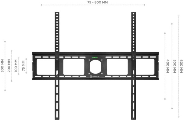 Кронштейн для телевизора Onkron UF4 черный 55"-100" макс.75кг настенный фиксированный
