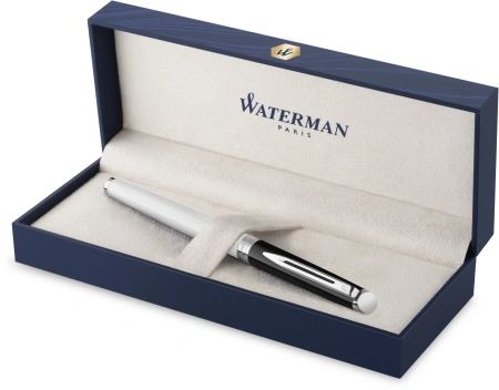 Ручка перьев. Waterman Hemisphere Colour Blocking (2202843) корп.черн/белый F ст.нерж. подар.кор.