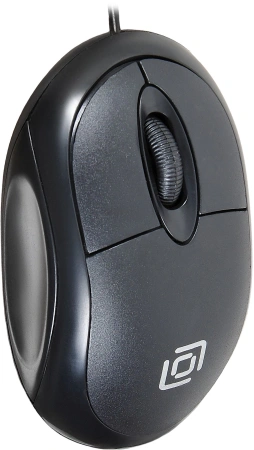 Мышь Оклик 105S черный оптическая (800dpi) USB для ноутбука (3but)