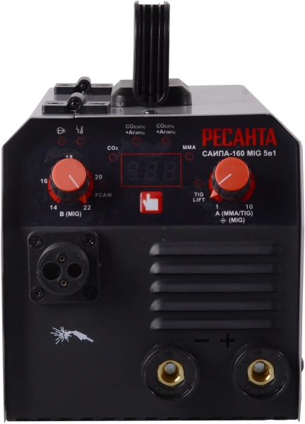 Сварочный аппарат Ресанта САИПА-160 инвертор FLUX, MMA, TIG-Lift, MIG 4.1кВт