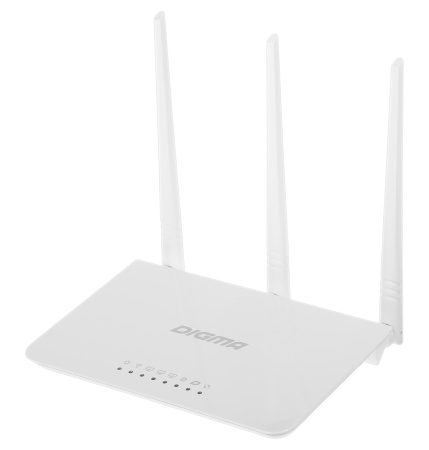 Роутер беспроводной Digma DWR-N302 N300 10/100BASE-TX белый (упак.:1шт)