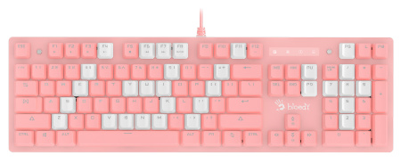 Клавиатура A4Tech Bloody B800 Dual Color механическая розовый/белый USB for gamer LED
