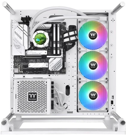 Система водяного охлаждения Thermaltake TH420 V2 Ultra Snow Edition ARGB Soc-AM5/AM4/1200/1700/1851 белый 4-pin 34.7dB Al+Cu LCD Ret (CL-W407-PL14SW-A)