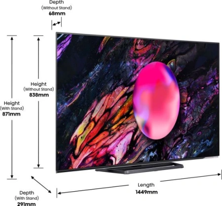 Телевизор OLED Hisense 65" 65A85K Smart черный/4K Ultra HD/DVB-T/120Hz/DVB-T2/DVB-C/DVB-S/DVB-S2/USB