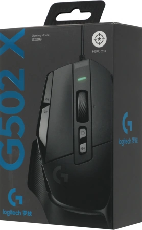 Мышь Logitech G502 X черный оптическая (25600dpi) USB (13but)