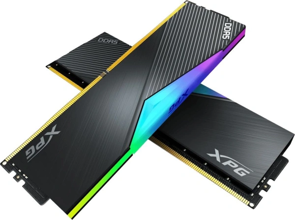 Память DDR5 2x16GB 6400MHz A-Data AX5U6400C3216G-DCLARBK XPG Lancer RGB RTL PC5-51200 CL32 DIMM 288-pin 1.4В kit dual rank с радиатором Ret