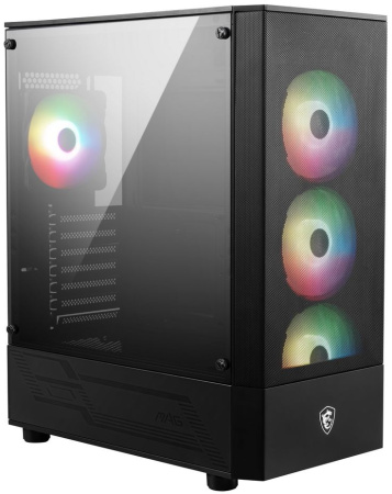 Корпус MSI MAG FORGE 112R черный без БП ATX 2x120mm 4x140mm 2xUSB3.0 audio bott PSU