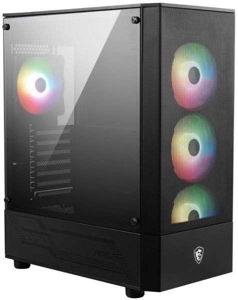 Корпус MSI MAG FORGE 112R черный без БП ATX 2x120mm 4x140mm 2xUSB3.0 audio bott PSU