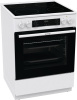 Плита Электрическая Gorenje GEC6C40WD белый стеклокерамика (без крышки)