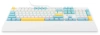 Клавиатура Оклик K951X механическая белый USB Multimedia LED (подставка для запястий) (1901079)