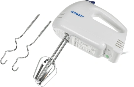 Миксер ручной Scarlett SC-HM40S03 200Вт белый/синий