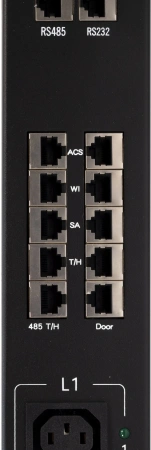 Блок распределения питания Powercom PDU-32AVMS24-18C3-6C9-3P верт.размещ. 18xC13 6xC19 с сетевым мониторингом 3x32A EN 60309 2м