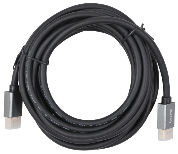 Кабель аудио-видео Buro DisplayPort (m)/DisplayPort (m) 5м. позолоч.конт. черный (BHP-DPP-1.4-5G)