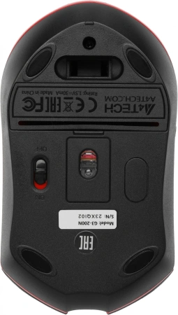 Мышь A4Tech G3-200N черный/красный оптическая 1200dpi беспров. USB 2but