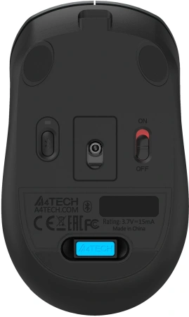 Мышь A4Tech Fstyler FB26CS Air2 серый/черный оптическая (2000dpi) silent беспроводная BT/Radio USB д