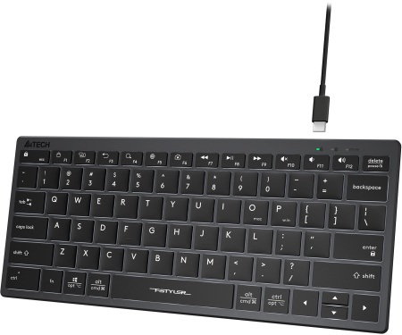 Клавиатура A4Tech Fstyler FX61 серый USB slim LED (FX61 GREY)