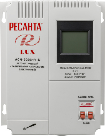 Стабилизатор напряжения Ресанта АСН-3000Н/1-Ц однофазный серый (63/6/21)