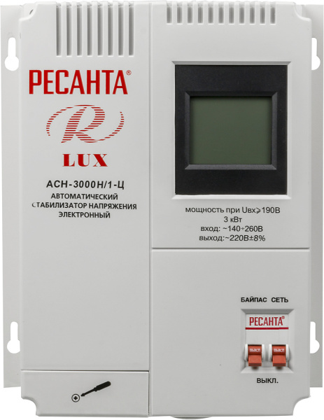 Стабилизатор напряжения Ресанта АСН-3000Н/1-Ц однофазный серый (63/6/21)