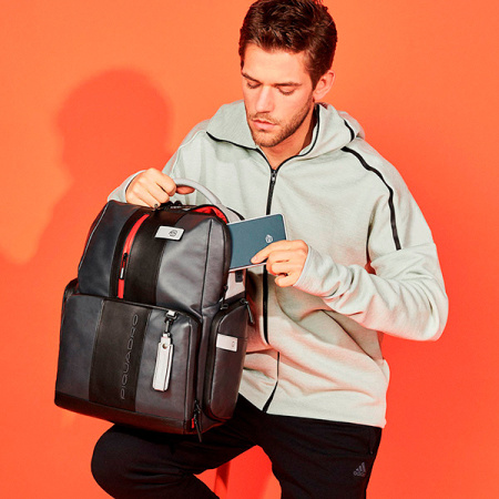 Рюкзак унисекс Piquadro Urban CA4550UB00BM/GRN серый/черный кожа