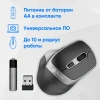 Мышь Оклик 516MW черный/серебристый оптическая (1600dpi) silent беспроводная BT/Radio USB для ноутбу