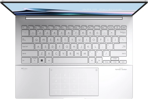 Ноутбук Asus Zenbook 14 OLED UX3405MA-QD988 Core Ultra 5 125H 16Gb SSD512Gb Intel Arc 14" OLED FHD+ (1920x1200) noOS silver WiFi BT Cam Bag (90NB11R2-M01SN0)