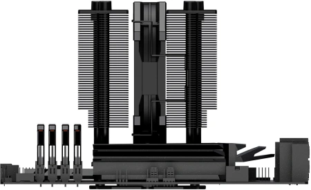 Устройство охлаждения(кулер) ID-Cooling SE-207-XT SLIM Soc-AM5/AM4/1151/1200/2066/1700 черный 4-pin 15-35dB Al+Cu 220W 760gr Ret