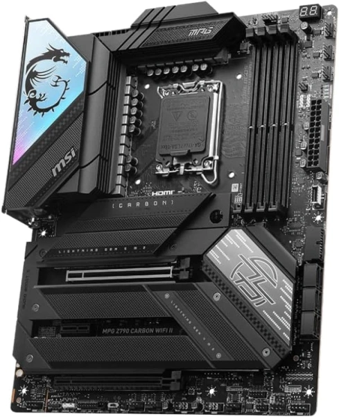 Материнская плата MSI MPG Z790 CARBON WIFI II Soc-1700 Intel Z790 4xDDR5 ATX AC`97 8ch(7.1) 2.5Gg RA