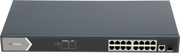 Коммутатор Hikvision DS-3E0518P-E 17G 1SFP 16PoE+ 230W неуправляемый