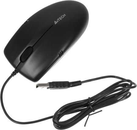 Мышь A4Tech OP-530NU черный оптическая (1200dpi) USB (3but)