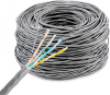 Кабель сетевой Buro UTP 4 пары cat5E solid 0.48мм Cu 305м серый