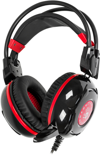 Наушники с микрофоном A4Tech Bloody G300 черный/красный 2.2м мониторные оголовье (G300 BLACK+RED)