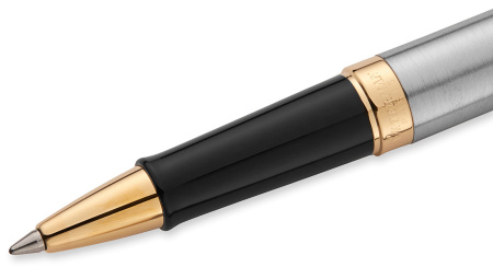 Ручка роллер Waterman Hemisphere (CWS0920350) Steel GT F черн. черн. подар.кор.