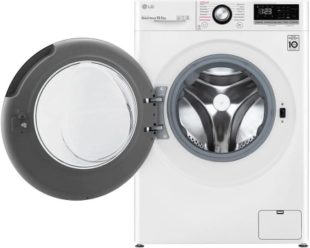 Стиральная машина LG TW4V3RS6W класс: A загр.фронтальная макс.:10.5кг белый инвертер