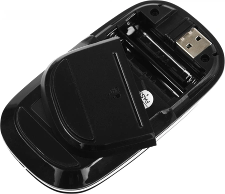 Мышь Оклик 599MWB черный оптическая (1600dpi) silent беспроводная BT/Radio USB для ноутбука (4but)