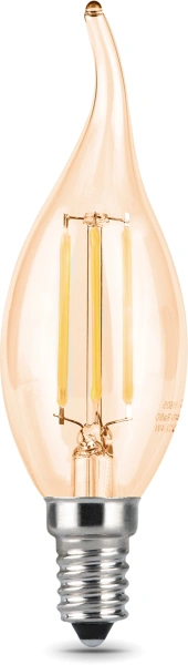 Лампа филам. Gauss Filament 5Вт цок.:E14 свеча 220B св.свеч.бел.нейт. (упак.:10шт) (104801805)