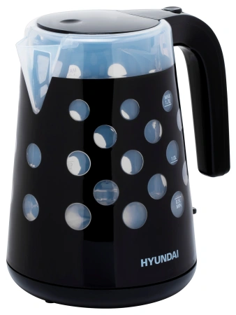 Чайник электрический Hyundai HYK-G2012 1.7л. 2000Вт черный/прозрачный (корпус: пластик)
