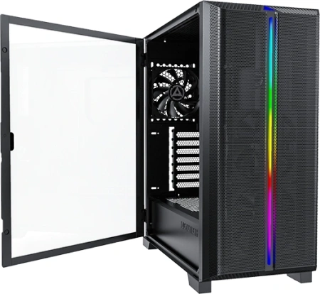Корпус Montech Sky One Lite черный без БП ATX 5x120mm 5x140mm 2xUSB3.0 audio bott PSU