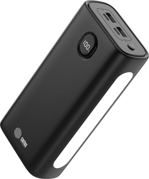 Мобильный аккумулятор Cactus CS-PBFSJA-30000 30000mAh 4.5A 2xUSB-A/USB-C черный