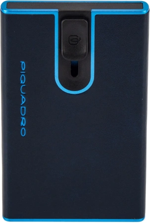 Набор подарочный мужской Piquadro Blue Square CUBOX15B2R/BLU2 ремень/чехол для кредитных карт синий натур.кожа