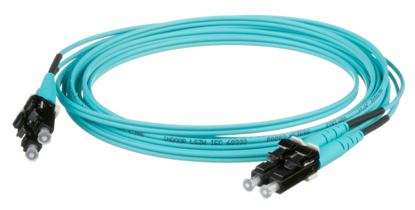 Патч-корд Panduit FX2ELLNLNSNM003 2x50/125 OM3 LC дуплекс-LC дуплекс 3м LSZH аквамарин