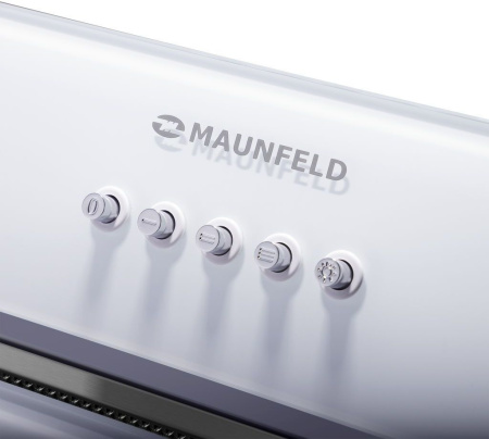 Вытяжка встраиваемая Maunfeld TRAPEZE 601GG белый управление: кнопочное (1 мотор)