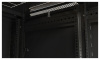 Шкаф коммутационный Hyperline (TTB-2266-AS-RAL9004) напольный 22U 600x600мм пер.дв.стекл задн.дв.спл.стал.лист 2 бок.пан. 800кг черный 510мм 1166мм IP20 сталь