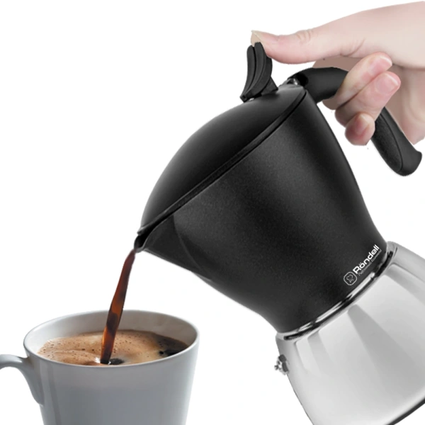 Кофеварка гейзерн. Rondell Melange RDS-1304 0.45л нерж.сталь серый