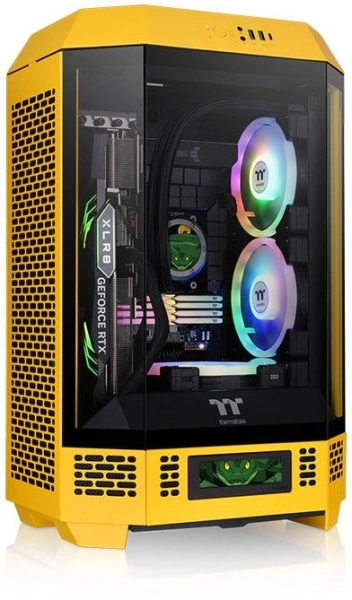 Корпус Thermaltake The Tower 300 Bumblebee желтый без БП miniITX 7x120mm 5x140mm 2xUSB3.0 audio bott