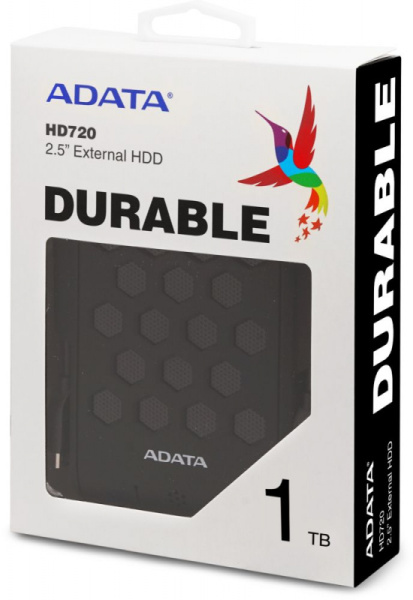 Жесткий диск A-Data USB 3.0 1Tb AHD720-1TU31-CBK HD720 DashDrive Durable (5400rpm) 2.5" черный