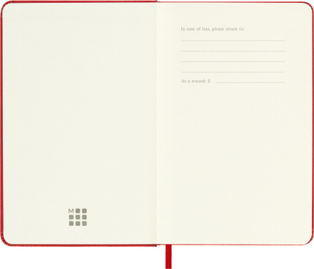 Блокнот Moleskine CLASSIC MM710R Pocket 90x140мм 192стр. линейка твердая обложка красный