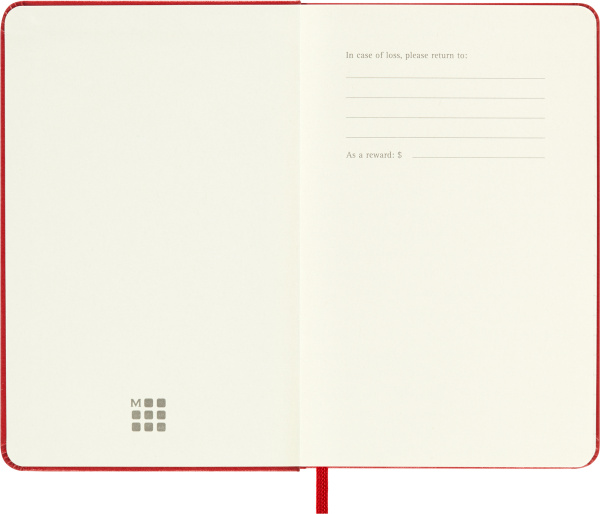 Блокнот Moleskine CLASSIC MM710R Pocket 90x140мм 192стр. линейка твердая обложка красный